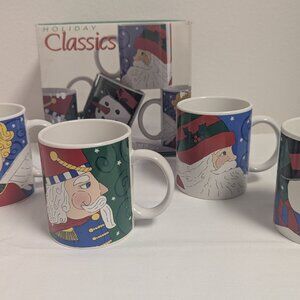 Vintage Holiday Classics Christmas Mugs Signature Housewares